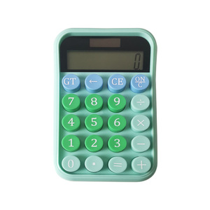 Mechanical Circular <strong>Computer</strong> Button Color Desktop Dual Power Supply 10 Digit Digital Electronic Calculator Office Supplies