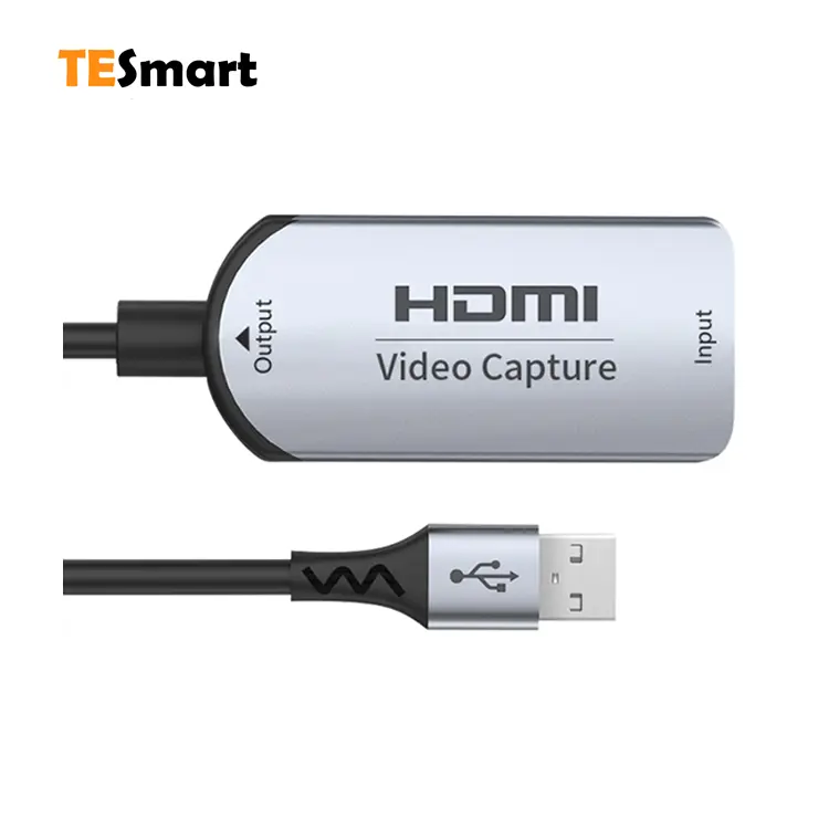 TESmart التقاط الفيديو مسجل مع الصوت HD 4K 1080P محول HDMI إلى USB 3.0 2.0 رخيصة بطاقة التقاط الصوت والفيديو جهاز الجري