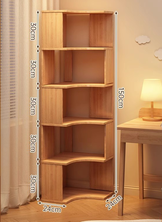 Wooden color five layer cabinet