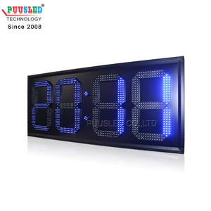 Wasserdichte LED-Zeit Temperatur schilder anpassbare Outdoor <span class=keywords><strong>7</strong></span> <span class=keywords><strong>Segment</strong></span> Digital LED-Uhr <span class=keywords><strong>Display</strong></span> Wanduhr