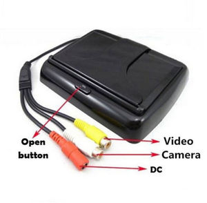 IPoster <strong>RCA</strong>/4-PIN Connector 2 Channel Video <strong>Input</strong> <strong>LCD</strong> Screen 4.3&quot; Foldable Car Rear View Monitor - Product Image 4