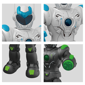 Robot giocattolo intelligente per bambini motorizzato elettrico che cammina regolabile braccia Robot con luce e suono giocattolo interattivo per giocare - Product Image 4
