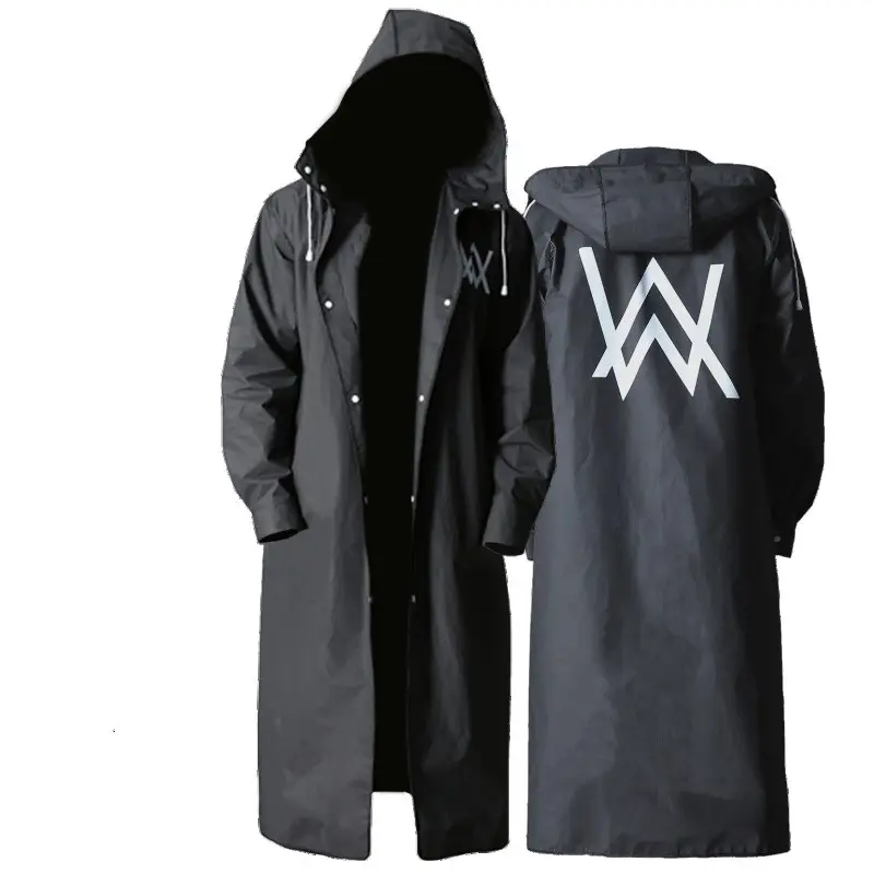 Vente chaude pvc imperméable logo personnalisé boutons noir moto eva léger manteau de pluie pour adultes imperméable poncho imperméable