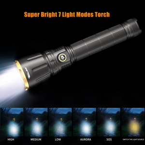 Fonjue 2025 Mới Mạnh Mẽ Có Thể Sạc Lại LED <span class=keywords><strong>Torch</strong></span> Ánh Sáng 6000 Lumen <span class=keywords><strong>Torch</strong></span> Đèn Pin Chống Thấm Nước Săn Bắn Đèn Pin - Product Image 3