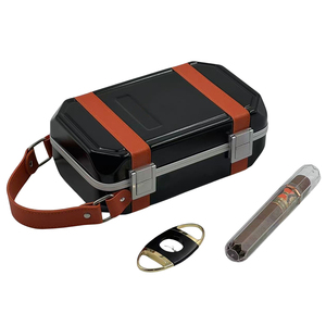 Nhà Máy Bán Buôn Artefactos Nvedades <span class=keywords><strong>2025</strong></span> Du Lịch Da Cigar Phụ Kiện Humidor Trường Hợp Da Cigar Hộp Nhựa Cho Gửi Quà Tặng - Product Image 4