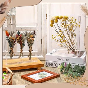 Acrylic bóng hộp hiển thị trường hợp, hộp bóng tự làm khung rõ ràng Acrylic hiển thị trường hợp đám cưới Bộ nhớ khô hoa container - Product Image 5