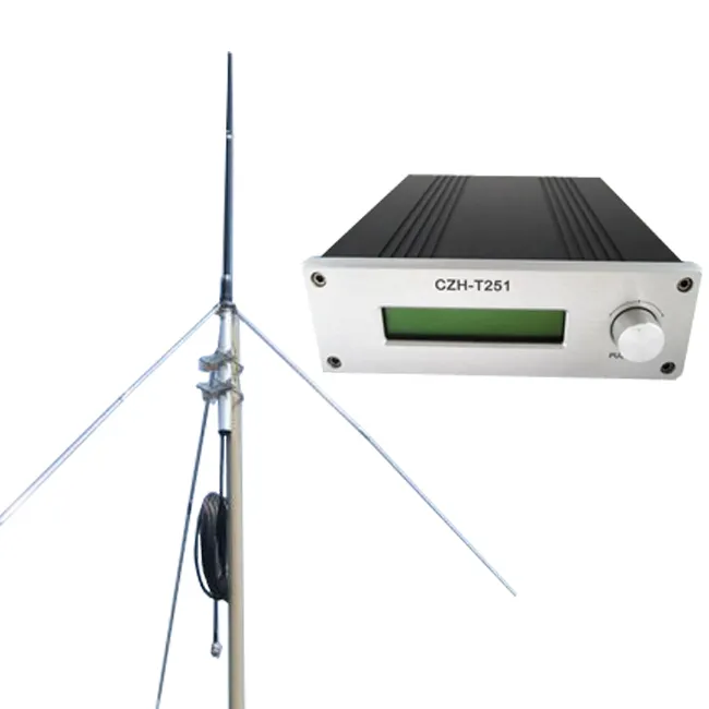 CZE-T251 25W Transmissão sem fio Estação Rádio FM Rádio Transmissão Transmissor PLL