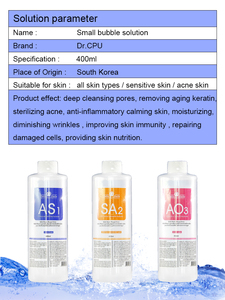 小型バブルソリューション<span class=keywords><strong>3</strong></span>ボトルAS1 SA2 AO3 Hydra Dermabrasionアクアピールスキンクリーニングマシンフェイシャルスキンケアセラム