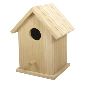 Dekoratif asılı kuş evi ahşap kuş Aviary kuş yuva kutusu özel toptan açık kapalı Paulownia <span class=keywords><strong>Birdhouse</strong></span> - Product Image 1