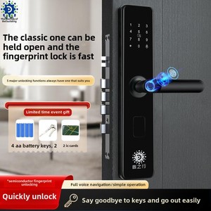 Donzhixing ev anti-hırsızlık giriş kapı kilidi silindir akıllı WiFi parmak izi dijital şifreli kilit c-seviye - Product Image 5