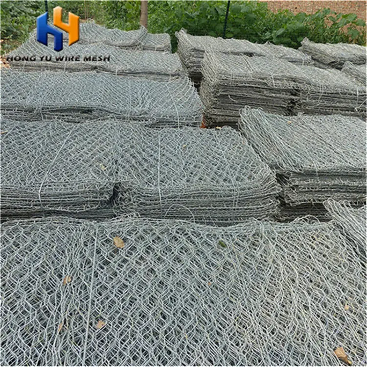 Gabion de Chine 2.7mm 2x1x1m 8*10cm maille de gabion en pierre hexagonale/3x1x0.5m taille de paniers de gabion/treillis métallique de gabion