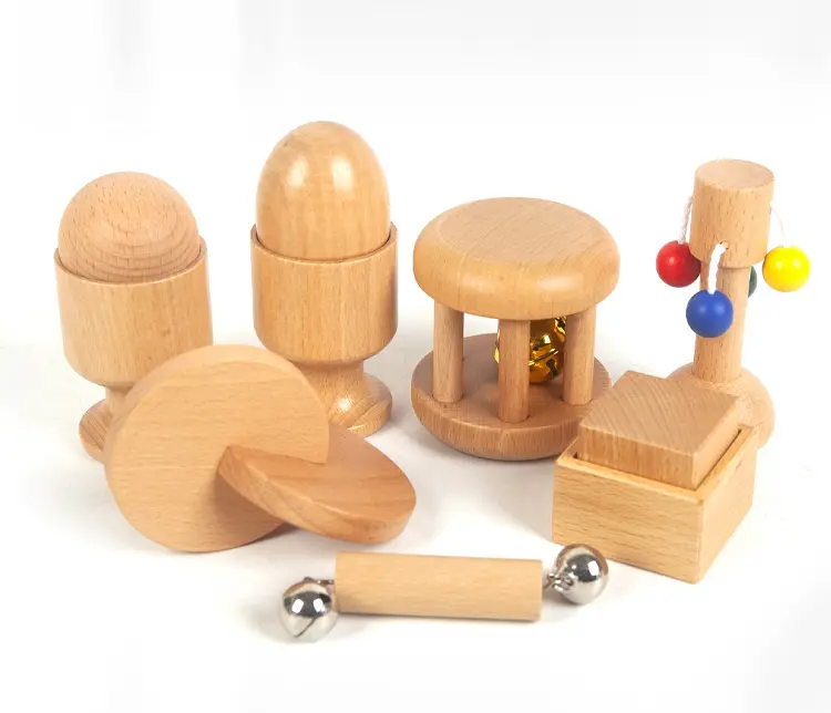 Ensemble de jouets de développement intellectuel pour bébé, dessin animé, tasse à œufs en bois, hochet, secouer la cloche, entraînement musical, jouet pour bébé et enfant en bas âge, 2022