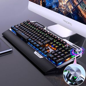 New K100 True Mechanical Axis <strong>Keyboard</strong> With Hand Rest Phone Holder 104 <strong>Keys</strong> RGB Backlit Usb Wired Gaming Mechanical <strong>Keyboard</strong> - Product Image 2