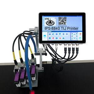 IPS-8840 Online Tij Tinten strahl drucker 4 Druck köpfe 12,7mm 25,4mm Automatisches digitales Etikett Kunststoff beutel Box Batch Coding Machine - Product Image 1