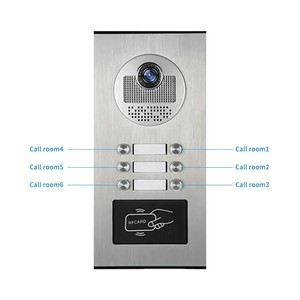 MingKe 888-Kit IP55 Waterproof and Dustproof 6 Units Video Door Phone <strong>Intercom</strong> <strong>System</strong> for <strong>Multi</strong> Apartment Video Door Phone - Product Image 2