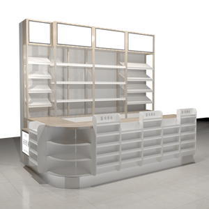 信德定制超市收银台收银台桌子设计钢制收银台便利店收银台 - Product Image 1