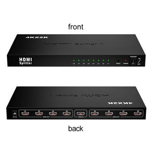 Divisor HDMI 1 entrada 8 salidas Calidad de imagen ultra clara Compatible con salida de video 3D 4K2K Incluye interruptor de alimentación