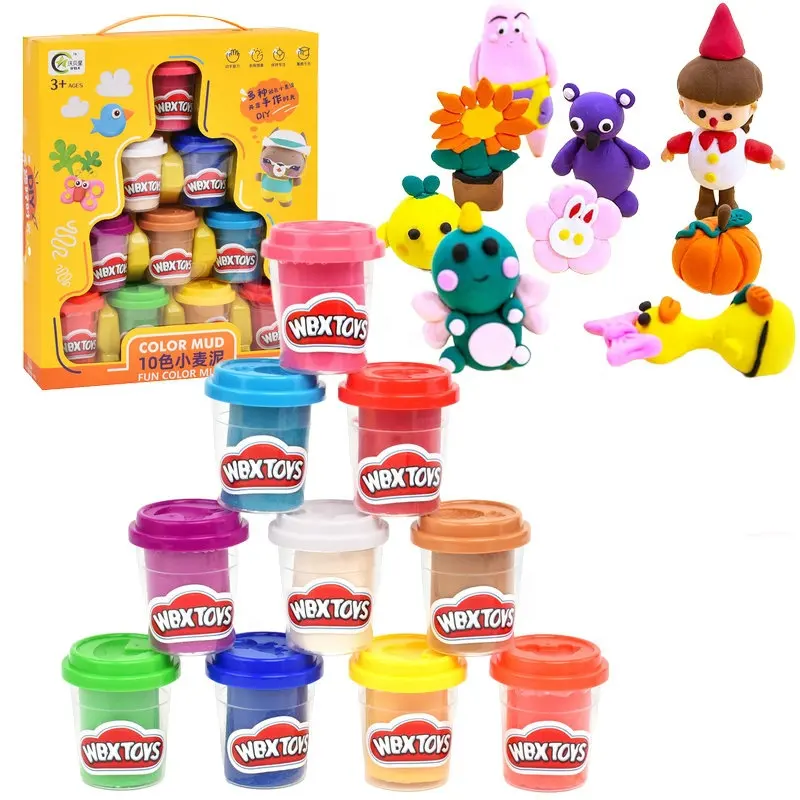 Plasticine Educatieve Playdough Polymeer Klei Set 10 Kleuren Met Gereedschap Speelgoed Voor Kinderen