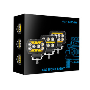 4.5 inç Led 4x4 kare çalışma lambası spot led drl far yardımcı sürüş işıkları kamyon suv oto aksesuarları için