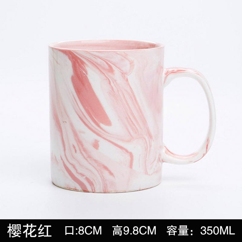 Tasse à lait en marbre rouge fleur de cerisier