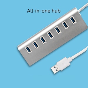 USB集线器3.0 7端口迷你多电源适配器C型接口扩展坞，用于电脑笔记本电脑PD功能库存 - Product Image 2