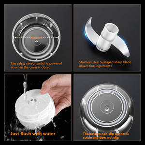 4 in 1 100ml/250ml soğan kıyıcı mutfak robotu sarımsak ezici Mini USB şarj mutfak kesici alet elektrikli sarımsak kıyıcı - Product Image 4