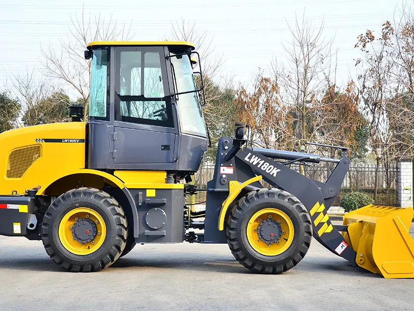 Mesin Konstruksi pemuat roda Mini, peralatan rekayasa LW180K 1.8 ton