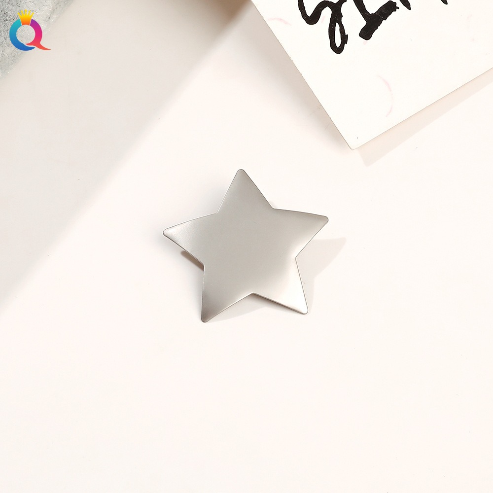 Metal Alligator Clip - 4cm Five - Pointed Star Matte