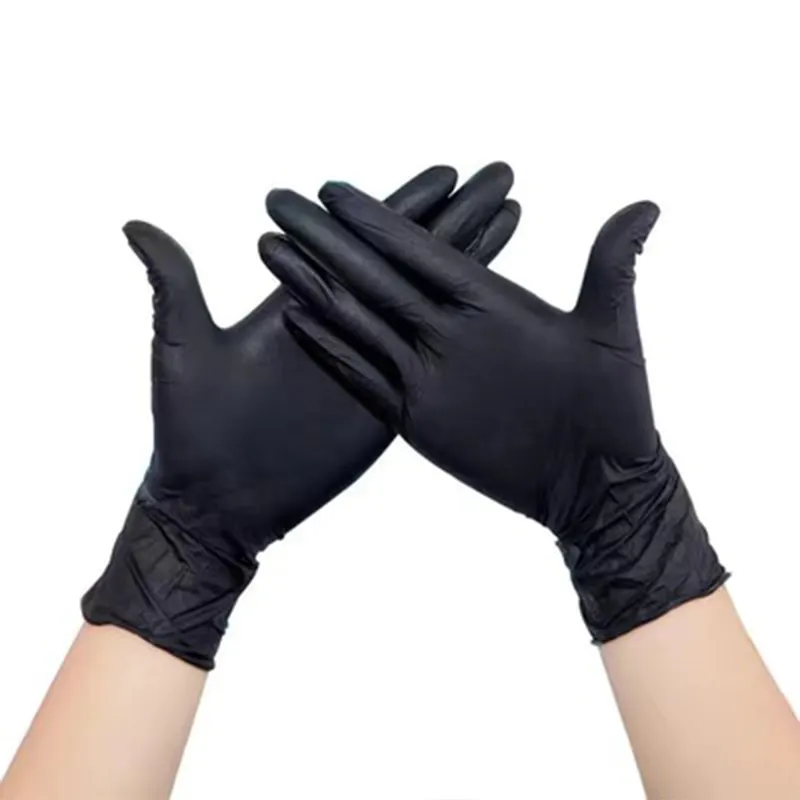 Bulk Sale Cheap Price 100 Pcs/box Black Blue Powder Free Food Grade Small Medium 3.5 Mil Exam Nitrile Gloves