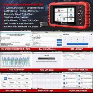 4 <strong>System</strong> Scan LAUNCH CRP123X OBD2 <strong>Code</strong> Reader <strong>and</strong> Scanner Engine Analyzer - Product Image 4