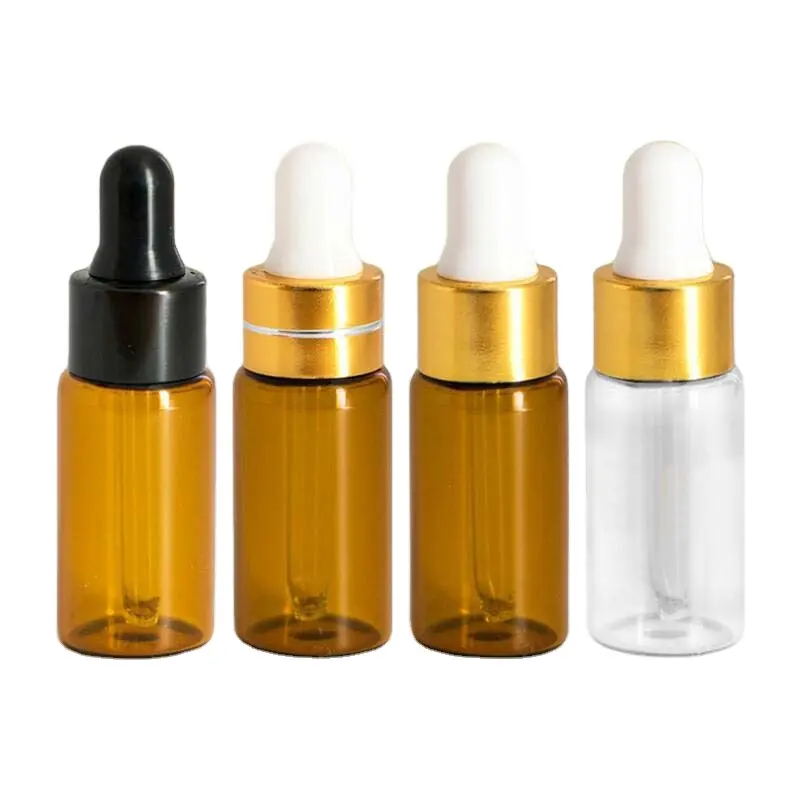 1Ml 2Ml 3Ml 4Ml 5Ml 10Ml Amber Clear Glas Kleine Size Diffuser Essentiële Olie sample Tester Druppelflesje