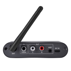 Convertitore da digitale a analogico GTMEDIA A1 BT, con ingresso coassiale, uscita audio da 3.5mm + uscita R/L, supporto telecomando IR, libera le mani a
