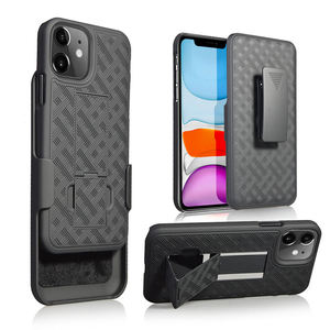 IPhone 12 Pro Mini için dönebilir klip braketi telefon kabuk ile dokuma desen cep telefonu kılıfı - Product Image 1