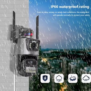 T36 çift Lens çift ekran Hd gece görüş kameraları koruma su geçirmez ev güvenlik Cctv Video Wifi Ptz kamera - Product Image 3