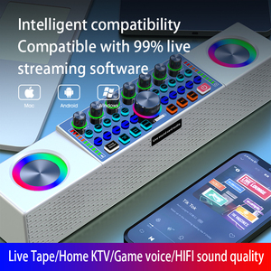 SY8 All-in-One-Kit-Podcast-Gerät mit Live-Soundkarte Audio-Soundkarten monitor Drahtloses Mikrofon OEM Wired Metal,abs for Home
