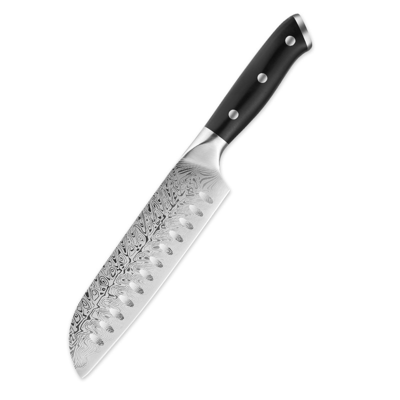 Santoku negro de 7 pulgadas
