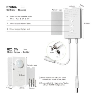 RZ016-plus 2 risparmio energetico con Timer/attenuazione funzione striscia sensore di movimento Wireless rilevatore a infrarossi PIR - Product Image 4