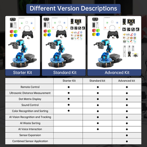 Hiwonder xArm AI Vision ses etkileşimi Scratch Python Arduino programlama destekler AI masaüstü eğitim Robot kol okul için