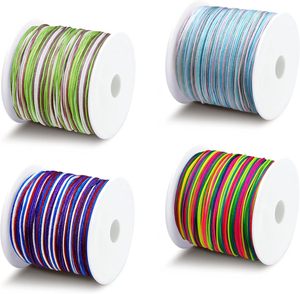 Cuerda de nailon de 32,8 yardas y 0,8mm para pulseras, cuerda de satén de nailon de 0,8mm, cuerda de abalorios multicolor, cuerda de cola de rata de satén - Product Image 1