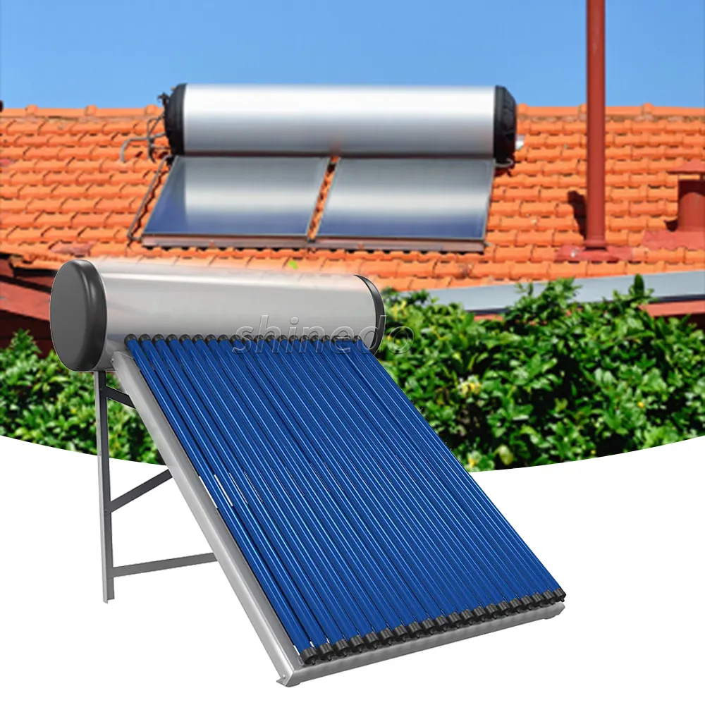 Chauffe-eau solaire 100L 150L 200L 250L 300L Système de chauffe-eau solaire non pressurisé pour maison, hôtel ou commerce