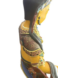 Tượng đồng jambhala vàng và thủ công mỹ nghệ đồng Phật Giáo Ấn Độ, nepalese và Tây Tạng - Product Image 3