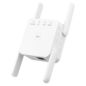 1200Mbps WiFi中继器WiFi信号增强器，用于互联网WiFi范围扩展器4天线 - Product Image 1