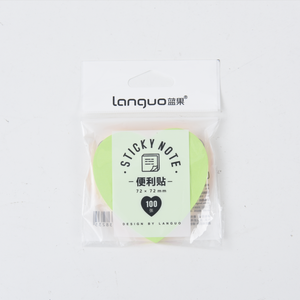 Notas adhesivas en forma de corazón multicolor con logotipo personalizado, libretas de papel creativas de 100 páginas - Product Image 1