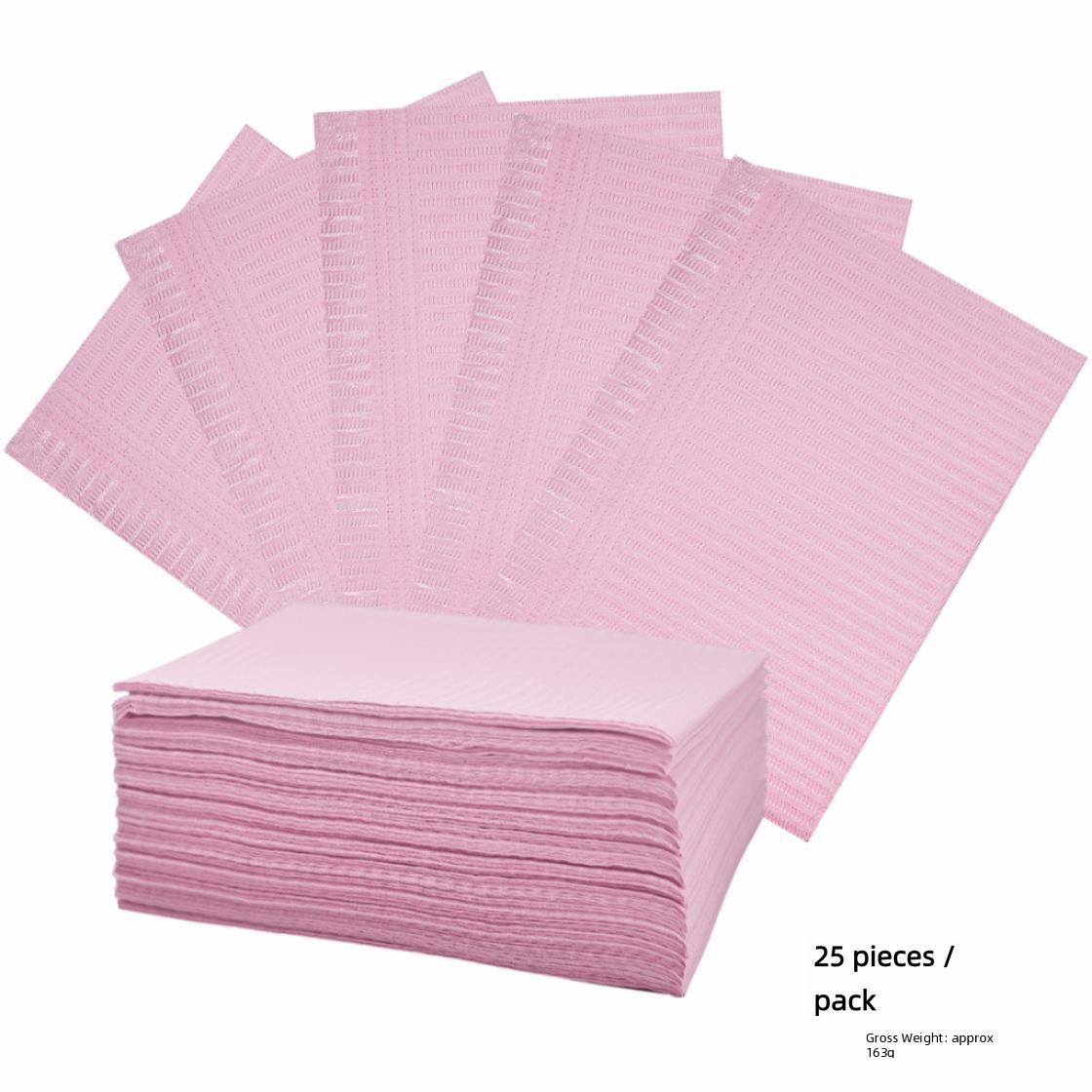 Tapete desechable para mesa de manicura - rosa - 25 unidades