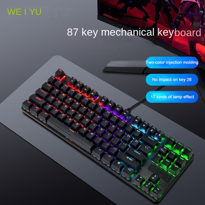 Logotipo personalizado 87-Key True Mechanical Blue Axis Interfaz USB Teclado para juegos de computadora multifuncional - Product Image 2