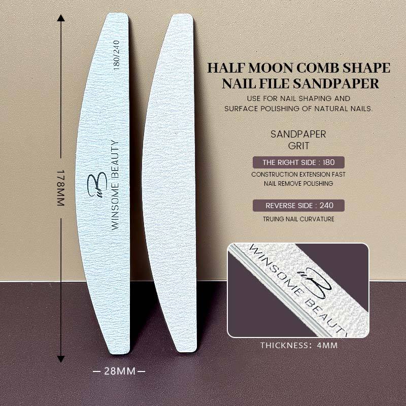 LIME À ONGLES DEMI-LUNE ZEBRA BLANC 180/240GRIT