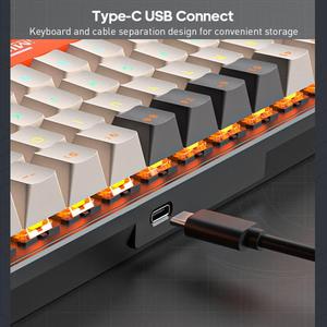 Teclado mecánico portátil IMICE tipo C con cable Teclado para juegos de computadora - Product Image 3