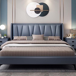 Modern stil lüks rahat % yatak odası mobilyası yaşlanma ve renk solma Tech deri yatak dayanıklı - Product Image 1