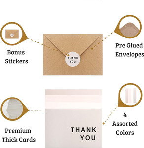 Bulk Blank Thank You Cards with Envelopes Assorted <strong>Large</strong> Capacity Writable Wedding Baby Bridal Personalized Thank You <strong>Notes</strong> - Product Image 3