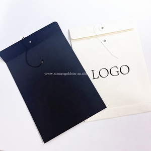 Buste di carta kraft marrone c5 con stampa personalizzata Eco friendly 100% con cravatta a stringhe - Product Image 5